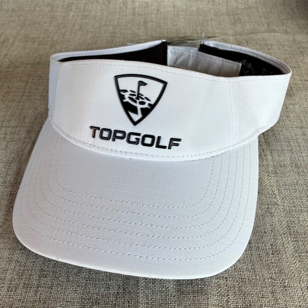 Callaway Topgolf Liquid Metal Golf Visor Hat White Adjustable New With Tags